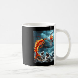 Shrimp Dunking On Sharks Funny Ocean Sketll Meme S Coffee Mug