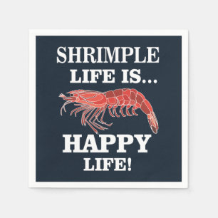 Shrimp Fish Seafood Shrimp Party Napkin