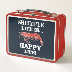 Shrimp Fish Shrimp Metal Lunch Box