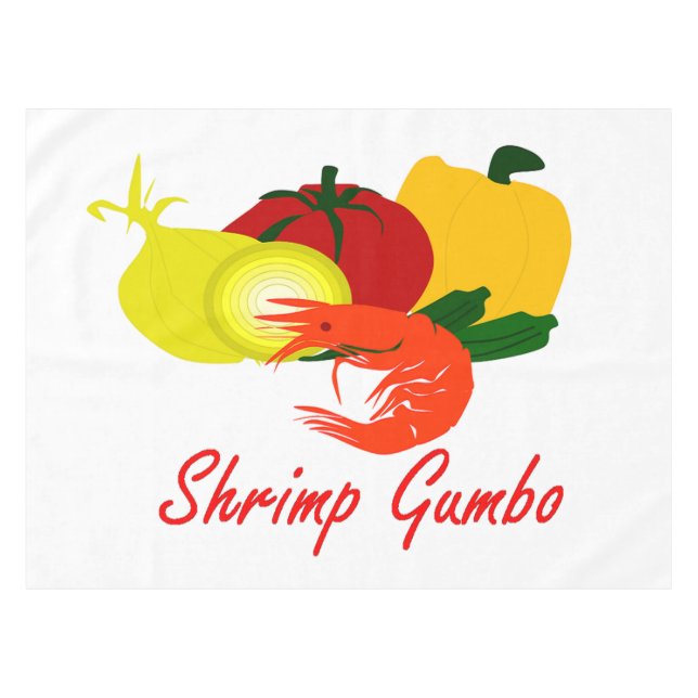 Shrimp Gumbo Tablecloth (Front (Horizontal))