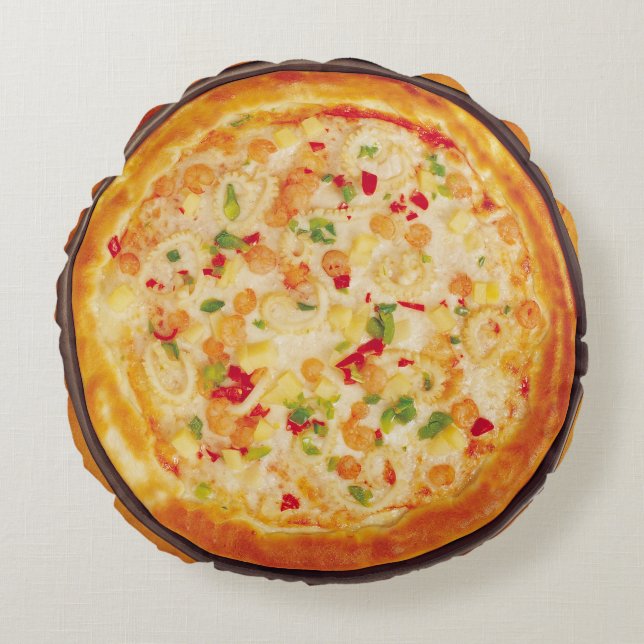 Shrimp Pizza Round Cushion (Front)