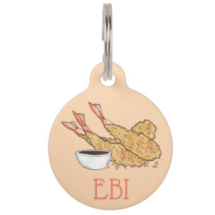 Shrimp Prawn Ebi Tempura Japanese Cuisine Food Pet Tag