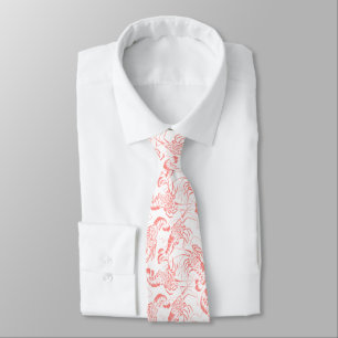 Shrimp Prawn Seafood Pattern Tie