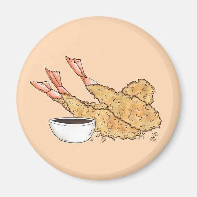 Shrimp Prawn Tempura Japanese Food Restaurant Magnet (Front)