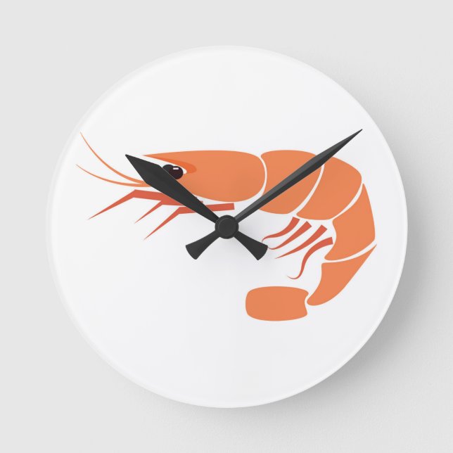 Shrimp Round Clock (Front)