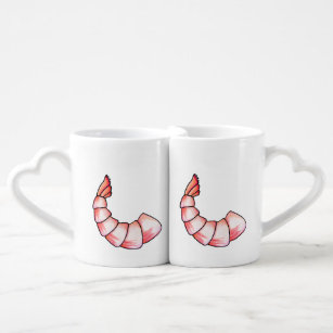 Shrimp tail coffee mug set