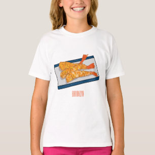 Shrimp tempura cartoon illustration T-Shirt