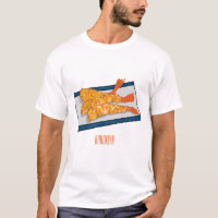 Shrimp tempura cartoon illustration