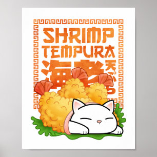Shrimp Tempura Cat Poster