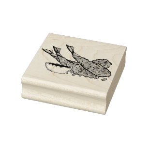 Shrimp Tempura Japanese Restaurant Food Rubber Stamp