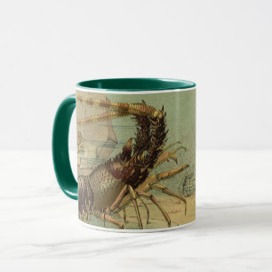 Shrimp, Underwater Sea Life, Vintage Ocean Animals Mug