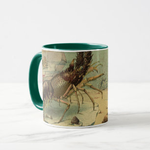 Shrimp, Underwater Sea Life, Vintage Ocean Animals Mug