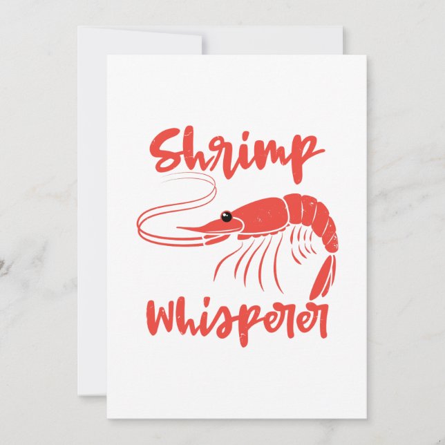Shrimp Whisperer Seafood Crayfish Lobster Gift Thank You Card (Front)