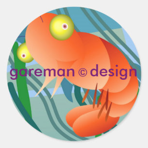 shrimpeez classic round sticker