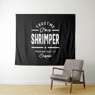 Shrimper Job Title Tee Gift Mens Womens Tapestry