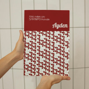 SHRIMPLY Adorable Retro White Red Nursery Custom Poster