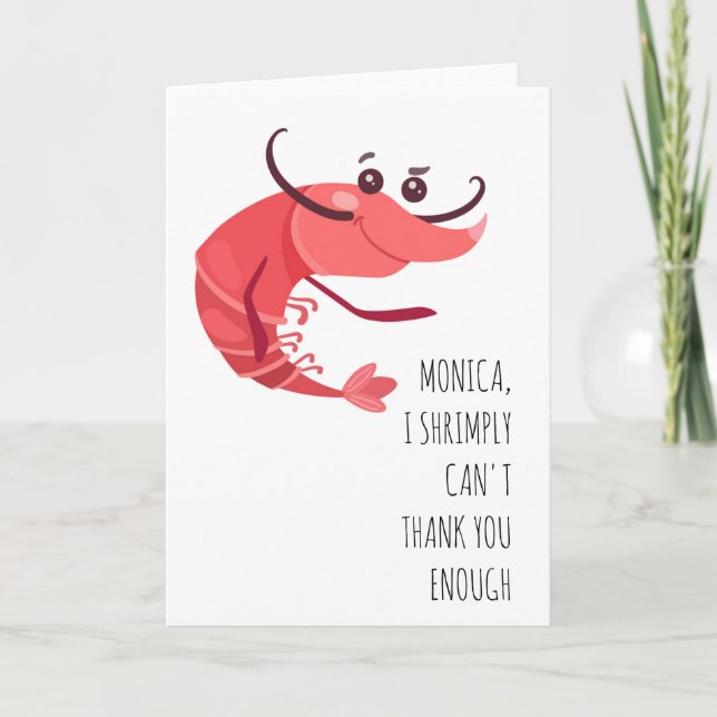 Shrimply Can't Thank you Enough Shrimp Card (Front)