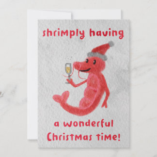 Shrimply having a wonderful Christmas Time! Holiday Card