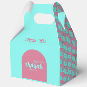 SHRIMPLY Teal Pink, Baby Girl Aqiqah Baby Shower Favour Box