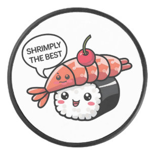 shrimply the best kawaii sushi hockey puck