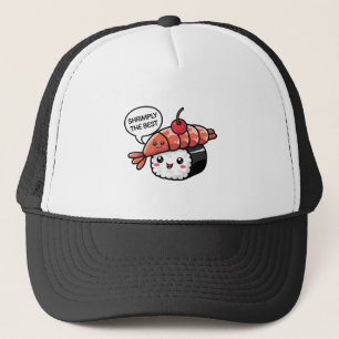 shrimply the best kawaii sushi trucker hat