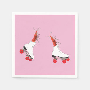 Shrimps On Roller Skates Cocktail Napkin