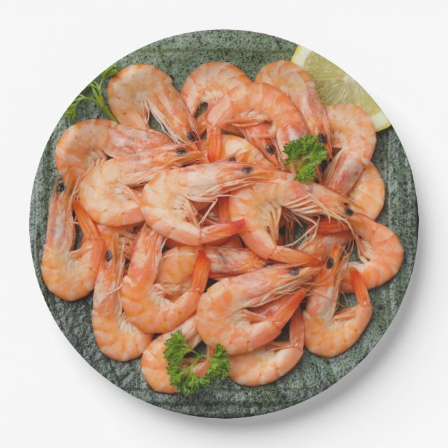 Shrimps Paper Plate (Front)