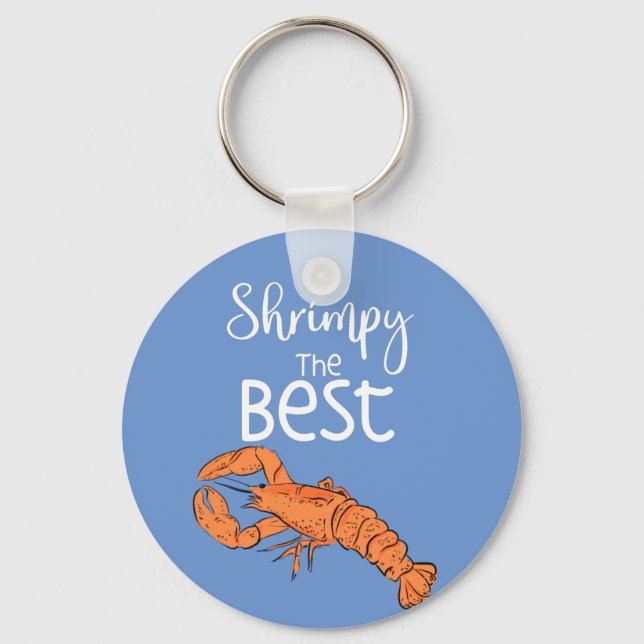 Shrimpy the best lobster christmas tree thank you  key ring (Front)