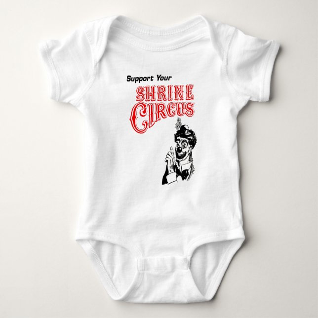 Shrine Circus Clown Baby Bodysuit (Front)