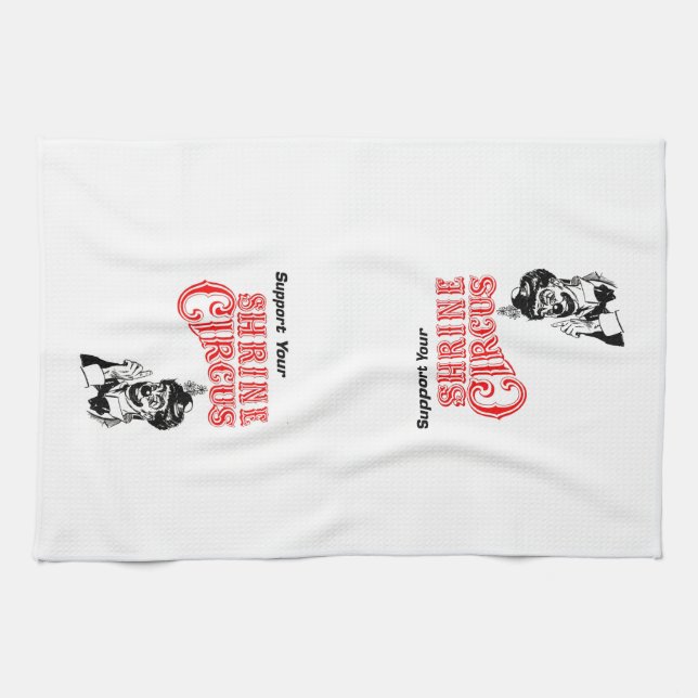 Shrine Circus Clown Tea Towel (Horizontal)