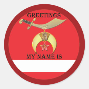 Shrine Greetings Classic Round Sticker