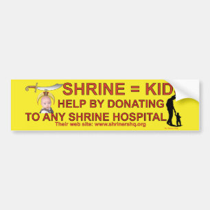 SHRINE HOSPITALS BUMPER STICKER