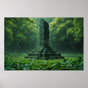 Shrine of the Clover Green Field Poster