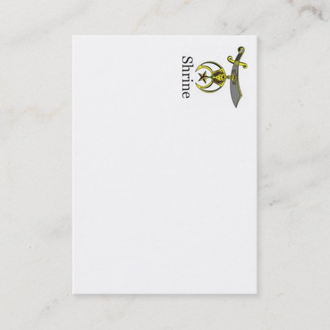 Shriner Business Card (Front)