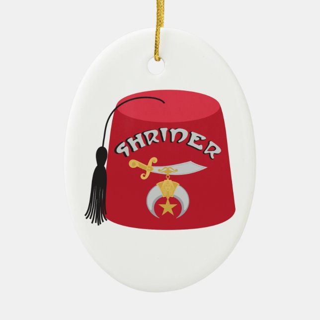 Shriner Ceramic Tree Decoration (Front)