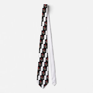 Shriner Masonic Skull Tipped Fez. Tie
