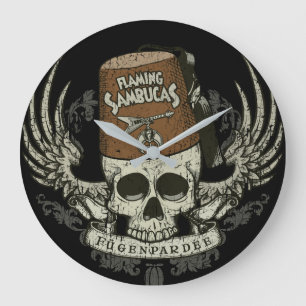 Shriner Skull Distressed Clock