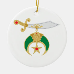 Shriner Sword Ceramic Tree Decoration