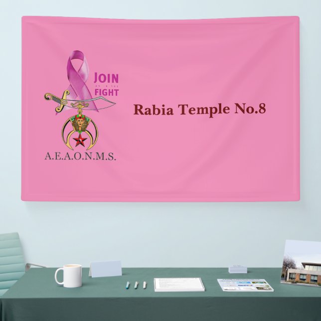 Shriners Breast Cancer Awareness Banner (Tradeshow)