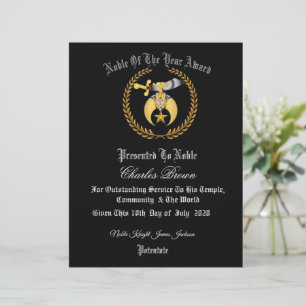 Shriners Certificate 