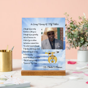 Shriners Mason Memorial Photo Acrylic Sign