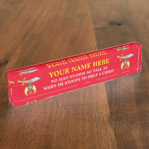 SHRINERS NAMEPLATE