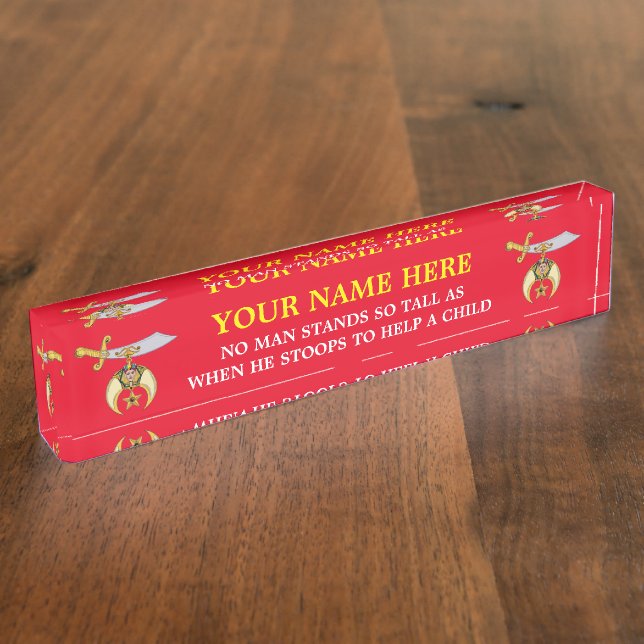 SHRINERS NAMEPLATE (Side)