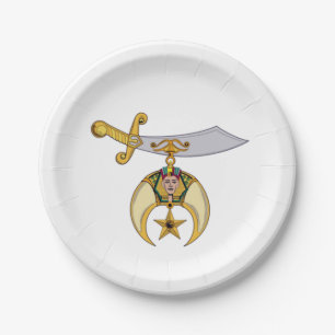 Shriners Paper Plate