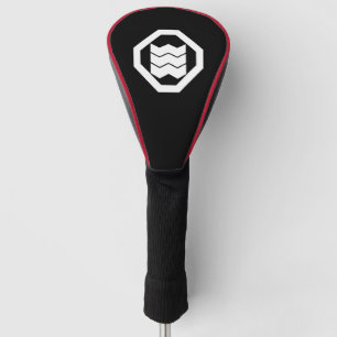Shrinkage-shaped Kanji for three on tray Golf Head Cover