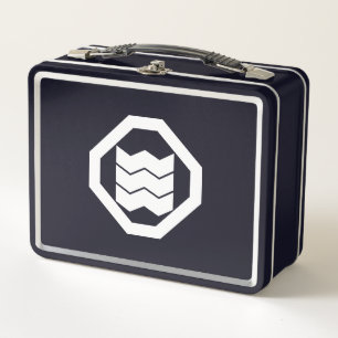 Shrinkage-shaped Kanji for three on tray Metal Lunch Box