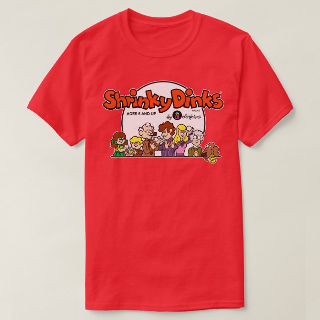 Shrinky Dinks Dark T-Shirt (Design Front)