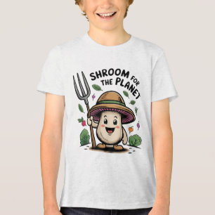 Shroom For The Planet Funny Mushroom Farmer Tri-Blend Shirt