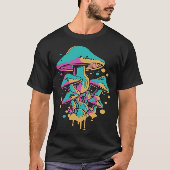 Shrooming Hunter  Mycology Mushrooming Fungi Mushr T-Shirt (Front)