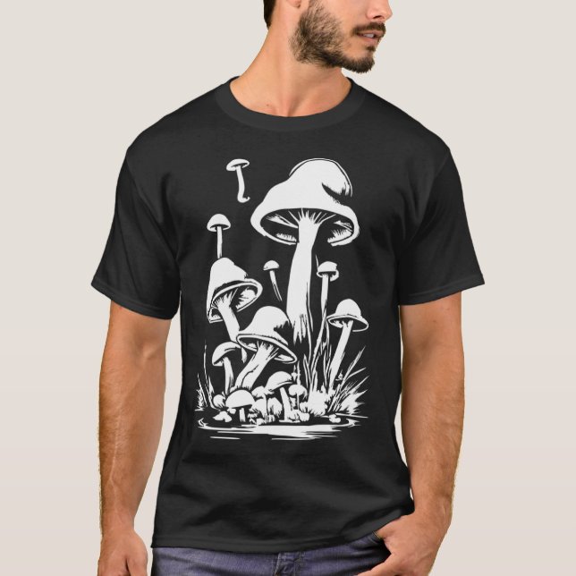Shrooming Mushrooming Mycology Hunter  Fungi Mushr T-Shirt (Front)
